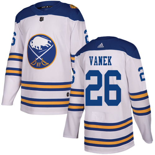 Adidas Sabres #26 Thomas Vanek White Authentic 2018 Winter Classic Stitched NHL Jersey - Click Image to Close